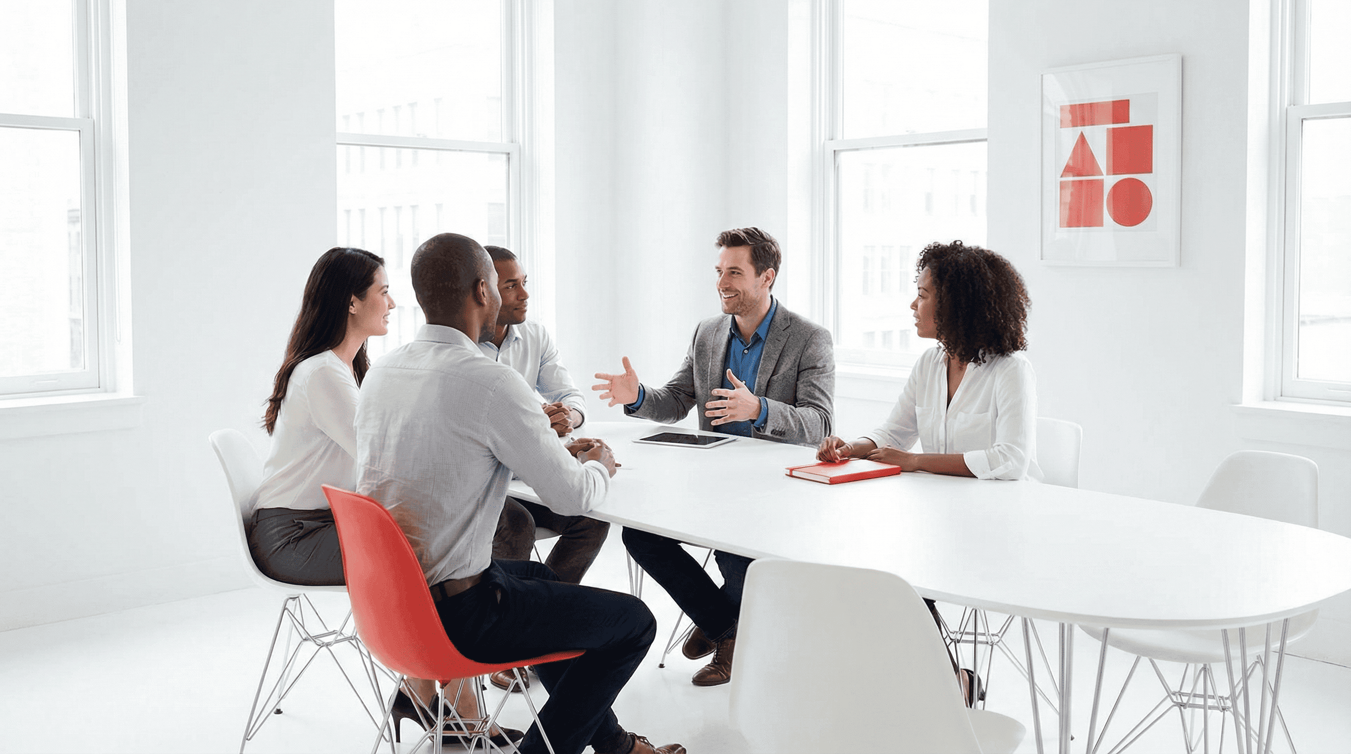 Real estate agents in a professional meeting